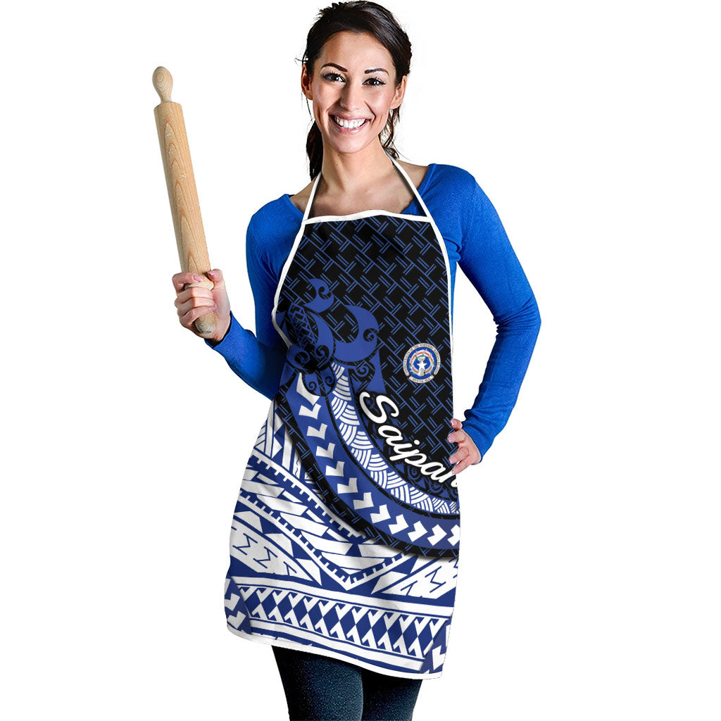 Northern Mariana Islands Saipan Apron Polynesian Tribal Pattern - Commonwealth Seal Art