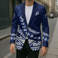 Northern Mariana Islands Saipan Blazer Polynesian Tribal Pattern - Commonwealth Seal Art