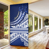 Northern Mariana Islands Saipan Door Cover Polynesian Tribal Pattern - Commonwealth Seal Art