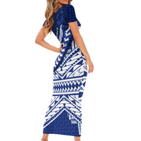 Northern Mariana Islands Saipan Family Matching Short Sleeve Bodycon Dress and Hawaiian Shirt Polynesian Tribal Pattern - Commonwealth Seal Art TS04 - Polynesian Pride