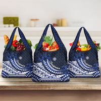 Northern Mariana Islands Saipan Grocery Bag Polynesian Tribal Pattern - Commonwealth Seal Art