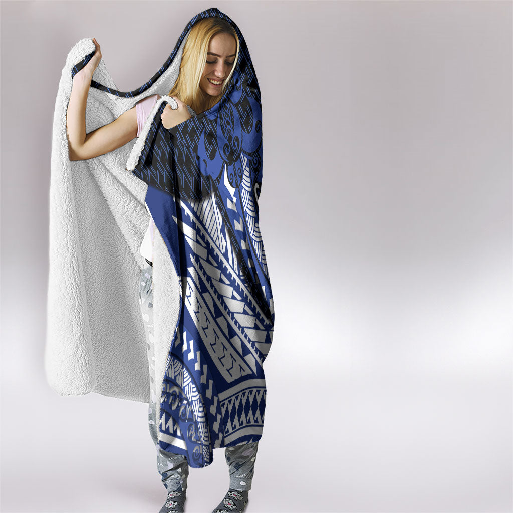 Northern Mariana Islands Saipan Hooded Blanket Polynesian Tribal Pattern - Commonwealth Seal Art