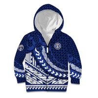 Northern Mariana Islands Saipan Kid Hoodie Polynesian Tribal Pattern - Commonwealth Seal Art