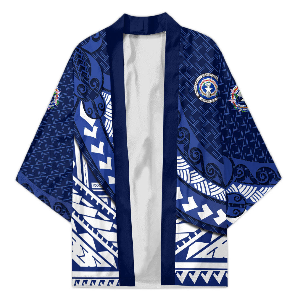 Northern Mariana Islands Saipan Kimono Polynesian Tribal Pattern - Commonwealth Seal Art