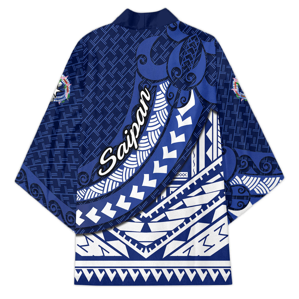 Northern Mariana Islands Saipan Kimono Polynesian Tribal Pattern - Commonwealth Seal Art