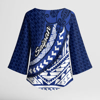 Northern Mariana Islands Saipan Kimono Sleeve Blouse Polynesian Tribal Pattern - Commonwealth Seal Art