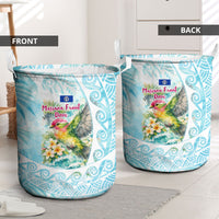 Saipan CMNI Laundry Basket Polynesian Northern Mariana Islands Fruit Dove Watercolor