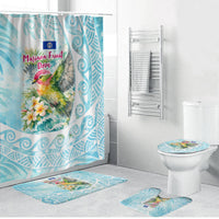 Saipan CMNI Bathroom Set Polynesian Northern Mariana Islands Fruit Dove Watercolor