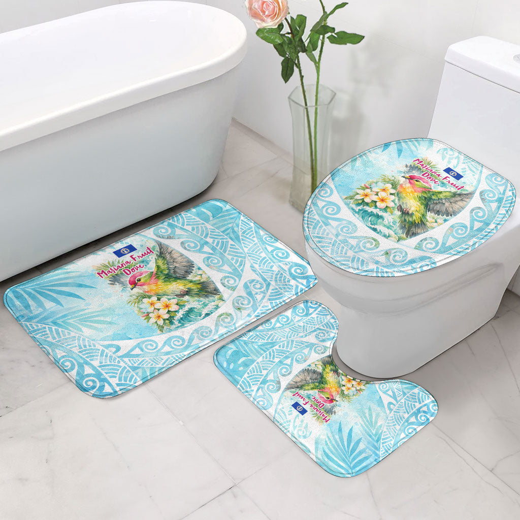 Saipan CMNI Bathroom Set Polynesian Northern Mariana Islands Fruit Dove Watercolor
