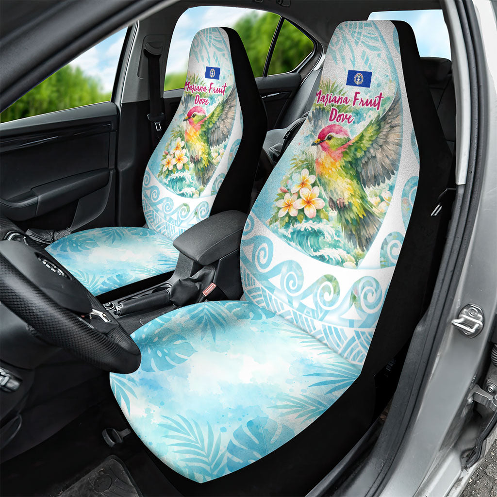 Saipan CMNI Car Seat Cover Polynesian Northern Mariana Islands Fruit Dove Watercolor TS04 - Polynesian Pride