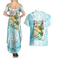 Saipan CMNI Couples Matching Summer Maxi Dress and Hawaiian Shirt Polynesian Northern Mariana Islands Fruit Dove Watercolor TS04 - Polynesian Pride