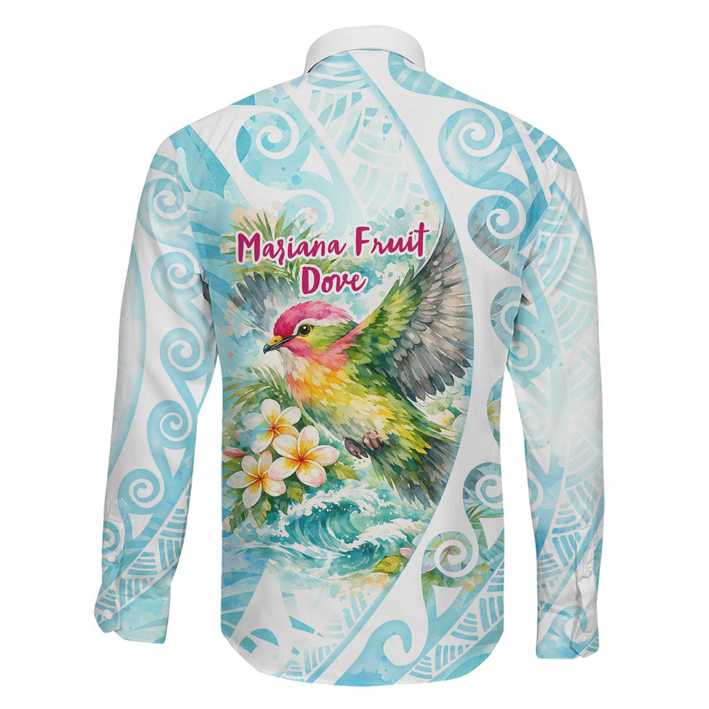 Saipan CMNI Family Matching Tank Maxi Dress and Hawaiian Shirt Polynesian Northern Mariana Islands Fruit Dove Watercolor TS04 - Polynesian Pride