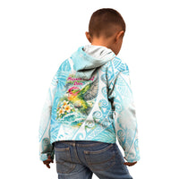 Saipan CMNI Kid Hoodie Polynesian Northern Mariana Islands Fruit Dove Watercolor