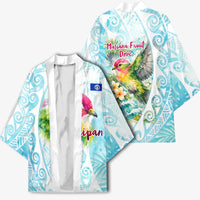 Saipan CMNI Kimono Polynesian Northern Mariana Islands Fruit Dove Watercolor