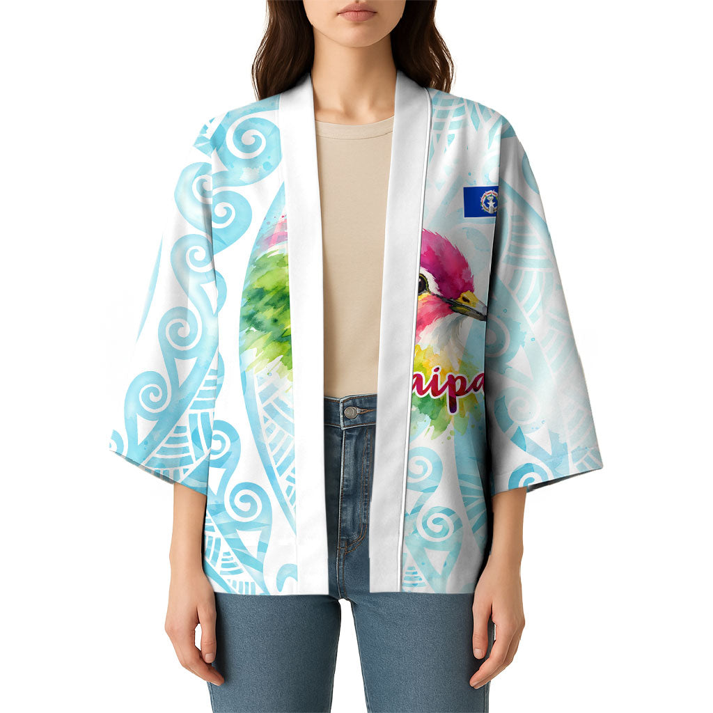 Saipan CMNI Kimono Polynesian Northern Mariana Islands Fruit Dove Watercolor