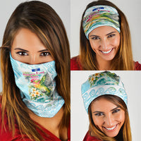 Saipan CMNI Neck Gaiter Polynesian Northern Mariana Islands Fruit Dove Watercolor