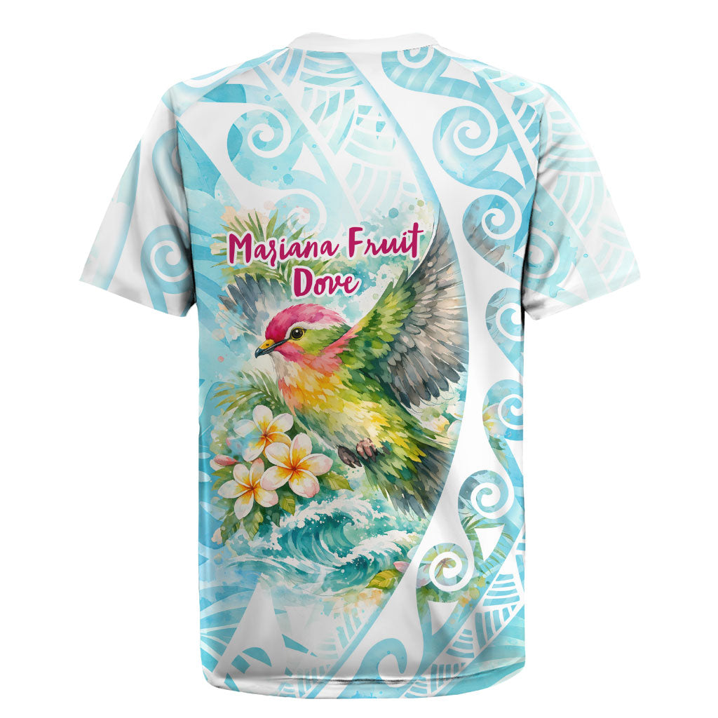 Saipan CMNI Rugby Jersey Polynesian Northern Mariana Islands Fruit Dove Watercolor TS04 - Polynesian Pride