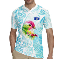 Saipan CMNI Rugby Jersey Polynesian Northern Mariana Islands Fruit Dove Watercolor TS04 - Polynesian Pride