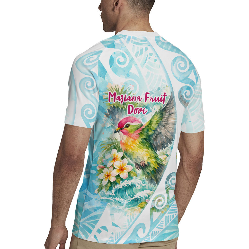 Saipan CMNI Rugby Jersey Polynesian Northern Mariana Islands Fruit Dove Watercolor TS04 - Polynesian Pride
