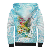 Saipan CMNI Sherpa Hoodie Polynesian Northern Mariana Islands Fruit Dove Watercolor TS04 - Polynesian Pride