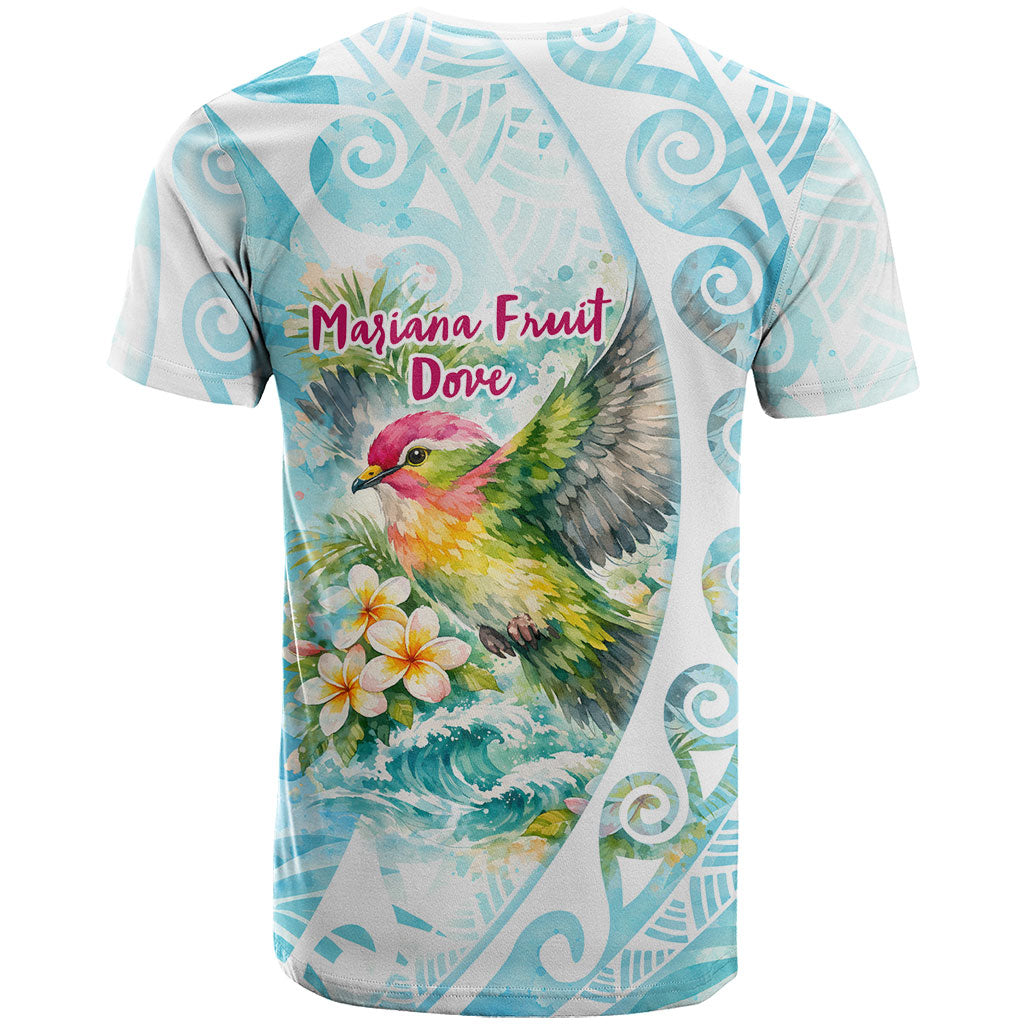 Saipan CMNI T Shirt Polynesian Northern Mariana Islands Fruit Dove Watercolor