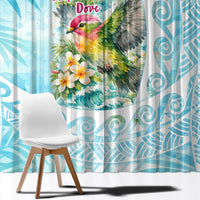 Saipan CMNI Window Curtain Polynesian Northern Mariana Islands Fruit Dove Watercolor