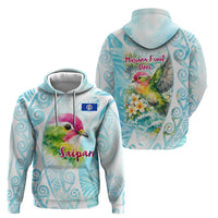 Saipan CMNI Zip Hoodie Polynesian Northern Mariana Islands Fruit Dove Watercolor