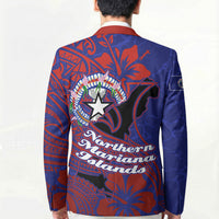 Saipan Northern Mariana Islands Blazer Polynesian Tribal Tattoo Art With Hibiscus Flowers And Seal TS04 - Polynesian Pride