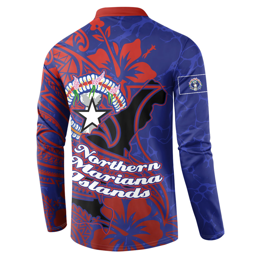 Saipan Northern Mariana Islands Button Sweatshirt Polynesian Tribal Tattoo Art With Hibiscus Flowers And Seal TS04 - Polynesian Pride