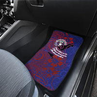 Saipan Northern Mariana Islands Car Mats Polynesian Tribal Tattoo Art With Hibiscus Flowers And Seal TS04 - Polynesian Pride