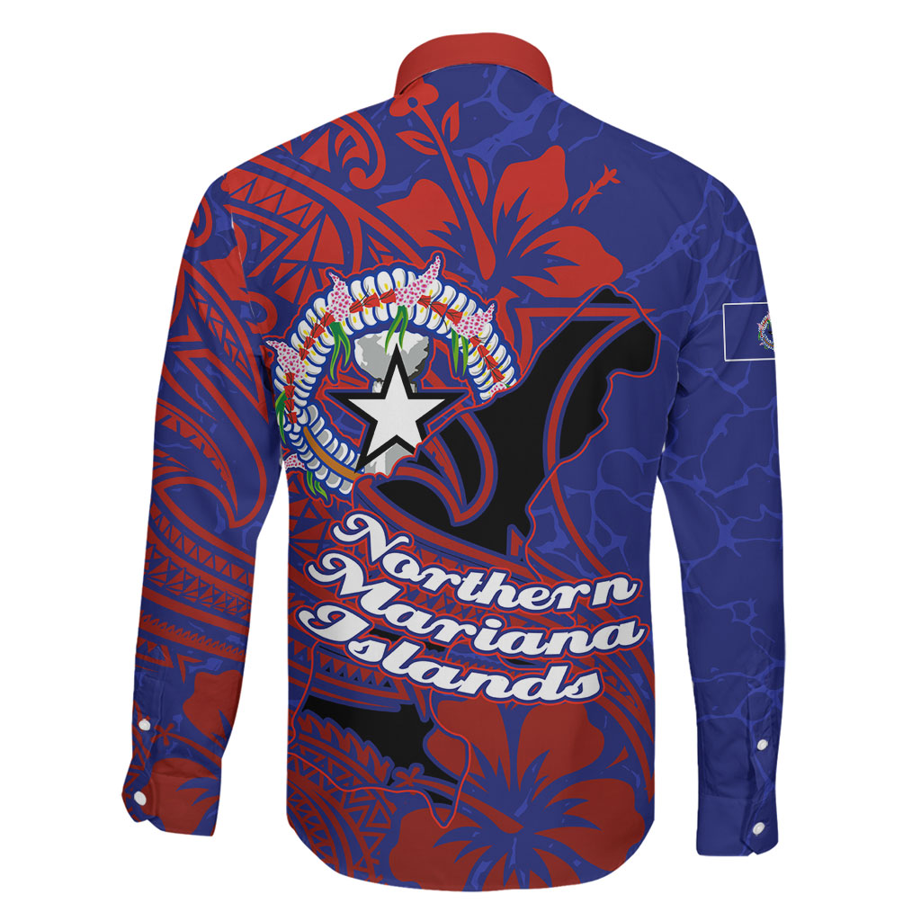 Saipan Northern Mariana Islands Family Matching Long Sleeve Bodycon Dress and Hawaiian Shirt Polynesian Tribal Tattoo Art With Hibiscus Flowers And Seal TS04 - Polynesian Pride