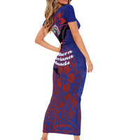 Saipan Northern Mariana Islands Family Matching Short Sleeve Bodycon Dress and Hawaiian Shirt Polynesian Tribal Tattoo Art With Hibiscus Flowers And Seal TS04 - Polynesian Pride