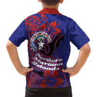 Saipan Northern Mariana Islands Kid Hawaiian Shirt Polynesian Tribal Tattoo Art With Hibiscus Flowers And Seal TS04 - Polynesian Pride