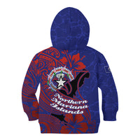 Saipan Northern Mariana Islands Kid Hoodie Polynesian Tribal Tattoo Art With Hibiscus Flowers And Seal TS04 - Polynesian Pride