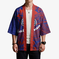 Saipan Northern Mariana Islands Kimono Polynesian Tribal Tattoo Art With Hibiscus Flowers And Seal TS04 - Polynesian Pride