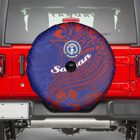 Saipan Northern Mariana Islands Spare Tire Cover Polynesian Tribal Tattoo Art With Hibiscus Flowers And Seal TS04 - Polynesian Pride