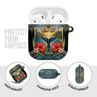 Personalized Masefau American Samoa Whale AirPods Case Polynesian Tribal Pattern Tropical Hibiscus TS04 - Polynesian Pride