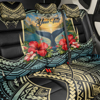 Personalized Masefau American Samoa Whale Back Car Seat Cover Polynesian Tribal Pattern Tropical Hibiscus TS04 - Polynesian Pride