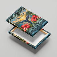 Personalized Masefau American Samoa Whale Canvas Wall Art Polynesian Tribal Pattern Tropical Hibiscus TS04 - Polynesian Pride