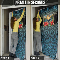 Personalized Masefau American Samoa Whale Door Cover Polynesian Tribal Pattern Tropical Hibiscus TS04 - Polynesian Pride