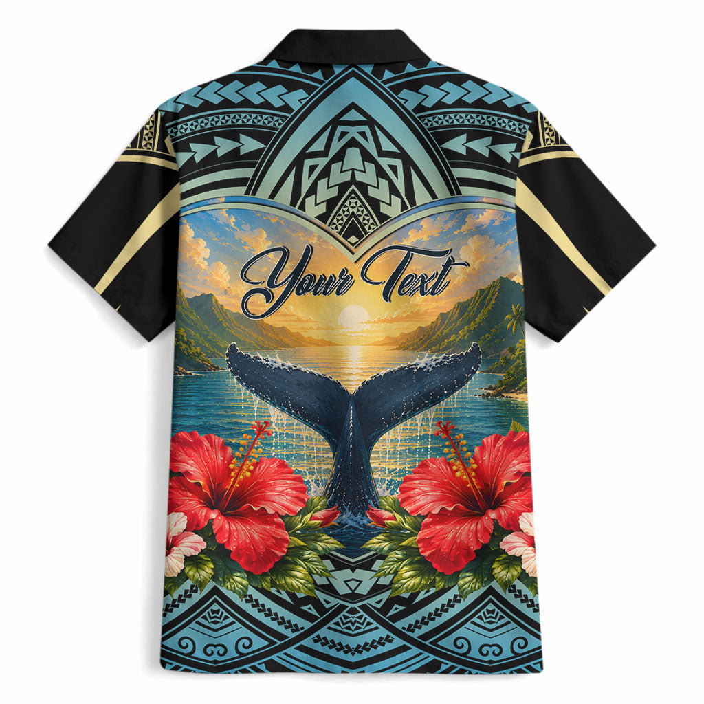 Personalized Masefau American Samoa Whale Hawaiian Shirt Polynesian Tribal Pattern Tropical Hibiscus TS04 - Polynesian Pride