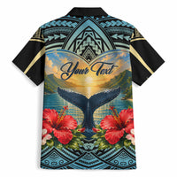 Personalized Masefau American Samoa Whale Hawaiian Shirt Polynesian Tribal Pattern Tropical Hibiscus TS04 - Polynesian Pride