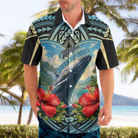 Personalized Masefau American Samoa Whale Hawaiian Shirt Polynesian Tribal Pattern Tropical Hibiscus TS04 - Polynesian Pride