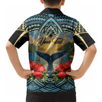 Personalized Masefau American Samoa Whale Hawaiian Shirt Polynesian Tribal Pattern Tropical Hibiscus TS04 - Polynesian Pride