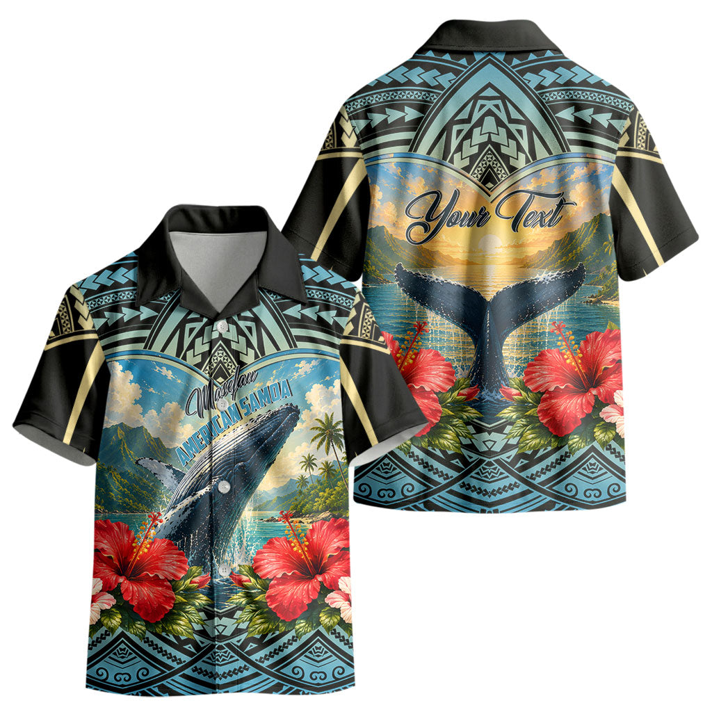 Personalized Masefau American Samoa Whale Kid Hawaiian Shirt Polynesian Tribal Pattern Tropical Hibiscus TS04 - Polynesian Pride