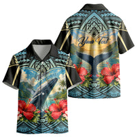 Personalized Masefau American Samoa Whale Kid Hawaiian Shirt Polynesian Tribal Pattern Tropical Hibiscus TS04 - Polynesian Pride