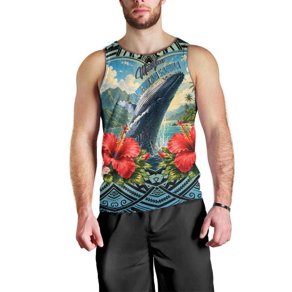 Personalized Masefau American Samoa Whale Men Tank Top Polynesian Tribal Pattern Tropical Hibiscus TS04 - Polynesian Pride