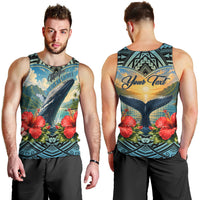 Personalized Masefau American Samoa Whale Men Tank Top Polynesian Tribal Pattern Tropical Hibiscus TS04 - Polynesian Pride
