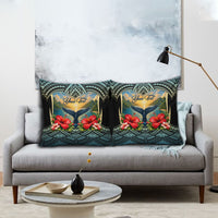 Personalized Masefau American Samoa Whale Pillow Cover Polynesian Tribal Pattern Tropical Hibiscus TS04 - Polynesian Pride