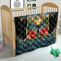 Personalized Masefau American Samoa Whale Quilt Polynesian Tribal Pattern Tropical Hibiscus TS04 - Polynesian Pride